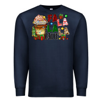 Navy fa la la la latte Premium Sweatshirt - Zillion Design Studio
