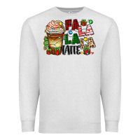 Oatmeal Heather fa la la la latte Premium Sweatshirt - Zillion Design Studio