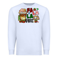 White fa la la la latte Premium Sweatshirt - Zillion Design Studio