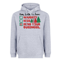Heather Grey dear santa ive been Heavyweight Hoodie - MaliasSmallBusiness