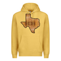 Antique Gold Texas Map Western Horsehide Pattern Premium Hoodie - Bettercallsaul