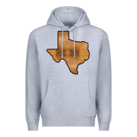 Heather Grey Texas Map Western Horsehide Pattern Premium Hoodie - Bettercallsaul