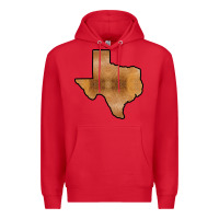 Red Texas Map Western Horsehide Pattern Premium Hoodie - Bettercallsaul