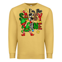 Antique Gold im the sassy one elf Premium Sweatshirt - Zillion Design Studio