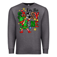 Charcoal Heather im the sassy one elf Premium Sweatshirt - Zillion Design Studio