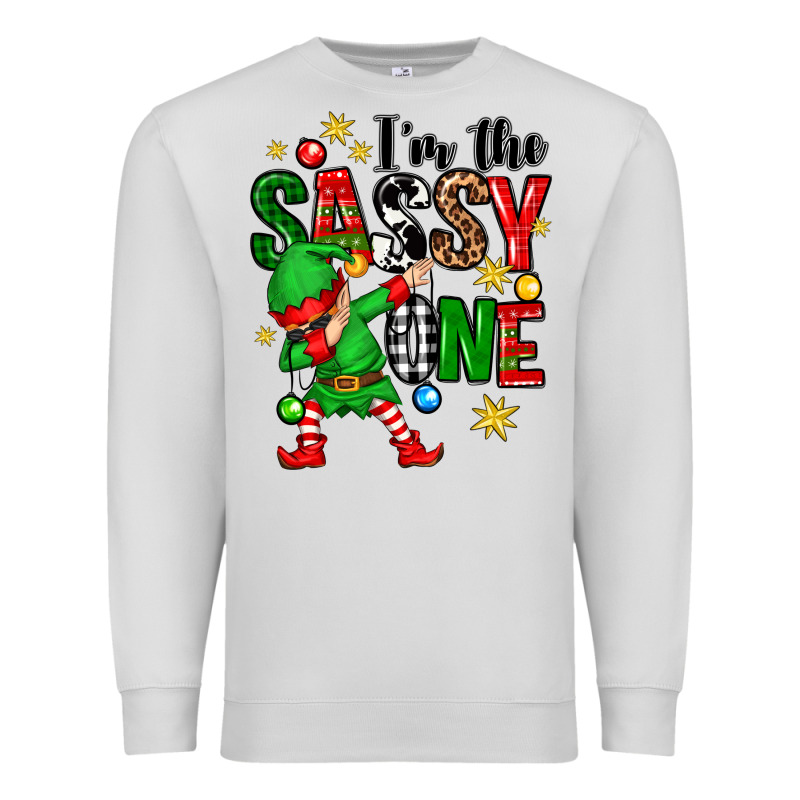 Im The Sassy One Elf Premium Sweatshirt by Zillion Design Studio | Teevron