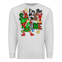 Dove Grey im the sassy one elf Premium Sweatshirt - Zillion Design Studio