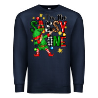 Navy im the sassy one elf Premium Sweatshirt - Zillion Design Studio