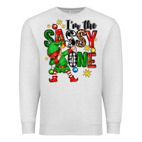 Oatmeal Heather im the sassy one elf Premium Sweatshirt - Zillion Design Studio