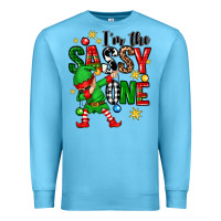 Ocean Blue im the sassy one elf Premium Sweatshirt - Zillion Design Studio