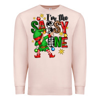 Pale Pink im the sassy one elf Premium Sweatshirt - Zillion Design Studio