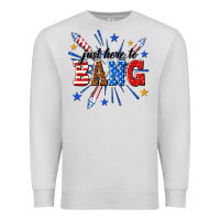 Dove Grey just here to bang Premium Sweatshirt - texasbilliewilder