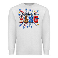 Oatmeal Heather just here to bang Premium Sweatshirt - texasbilliewilder