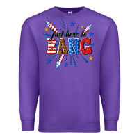Purple just here to bang Premium Sweatshirt - texasbilliewilder