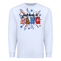 White just here to bang Premium Sweatshirt - texasbilliewilder