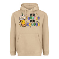 Mushroom half teacher half coffee Heavyweight Hoodie - MaliasSmallBusiness