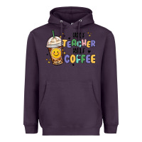 Plum half teacher half coffee Heavyweight Hoodie - MaliasSmallBusiness