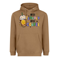 Toasted Coconut half teacher half coffee Heavyweight Hoodie - MaliasSmallBusiness