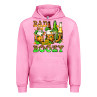 Fuchsia Pink bad and boozy with beer Urban Hoodie - AdoDesignShop