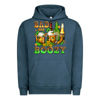 Pigment Midnight Navy bad and boozy with beer Urban Hoodie - AdoDesignShop