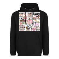 Black funny coffee quotes Heavyweight Hoodie - MaliasSmallBusiness