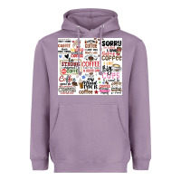 Lavender funny coffee quotes Heavyweight Hoodie - MaliasSmallBusiness