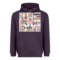 Plum funny coffee quotes Heavyweight Hoodie - MaliasSmallBusiness