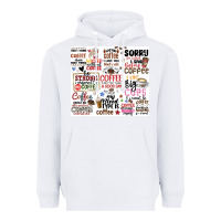 White funny coffee quotes Heavyweight Hoodie - MaliasSmallBusiness