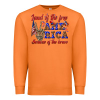 Carrot land of the free america because of the brave Premium Sweatshirt - texasbilliewilder