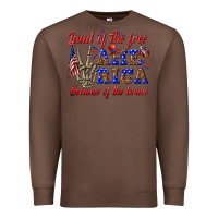 Chestnut land of the free america because of the brave Premium Sweatshirt - texasbilliewilder