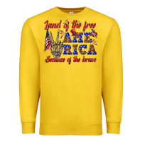 Lemon land of the free america because of the brave Premium Sweatshirt - texasbilliewilder