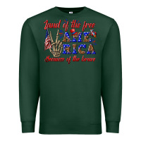 Sports Green land of the free america because of the brave Premium Sweatshirt - texasbilliewilder