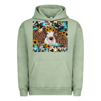 Pigment Oil Green western calf Urban Hoodie - JahusDesignShop