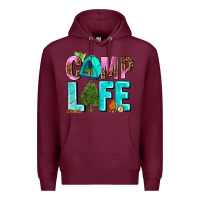 Burgundy camp life Premium Hoodie - AdoDesignShop