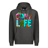 Charcoal Heather camp life Premium Hoodie - AdoDesignShop