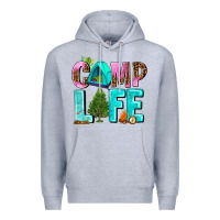 Heather Grey camp life Premium Hoodie - AdoDesignShop