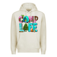 Oatmeal Heather camp life Premium Hoodie - AdoDesignShop