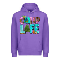 Purple camp life Premium Hoodie - AdoDesignShop