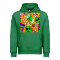 Emerald halloween snacks seamless pattern Urban Hoodie - BundleAndBundleShop