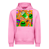 Fuchsia Pink halloween snacks seamless pattern Urban Hoodie - BundleAndBundleShop