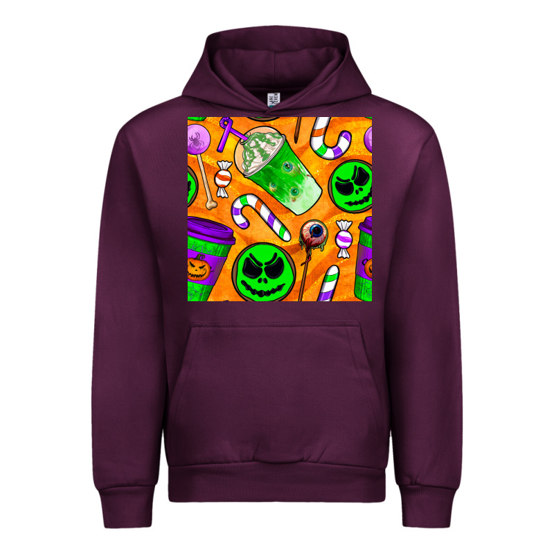 Halloween Snacks Seamless Pattern Urban Hoodie by BundleAndBundleShop | Teevron