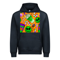 Navy halloween snacks seamless pattern Urban Hoodie - BundleAndBundleShop