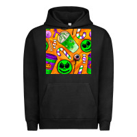 Pigment Black halloween snacks seamless pattern Urban Hoodie - BundleAndBundleShop