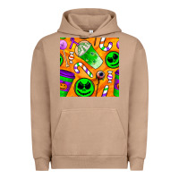 Pigment Burro halloween snacks seamless pattern Urban Hoodie - BundleAndBundleShop