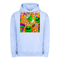 Pigment Grape Ice halloween snacks seamless pattern Urban Hoodie - BundleAndBundleShop