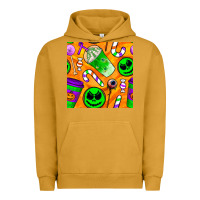 Pigment Peanut Butter halloween snacks seamless pattern Urban Hoodie - BundleAndBundleShop