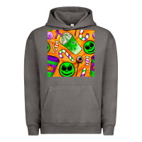 Pigment Tornado halloween snacks seamless pattern Urban Hoodie - BundleAndBundleShop