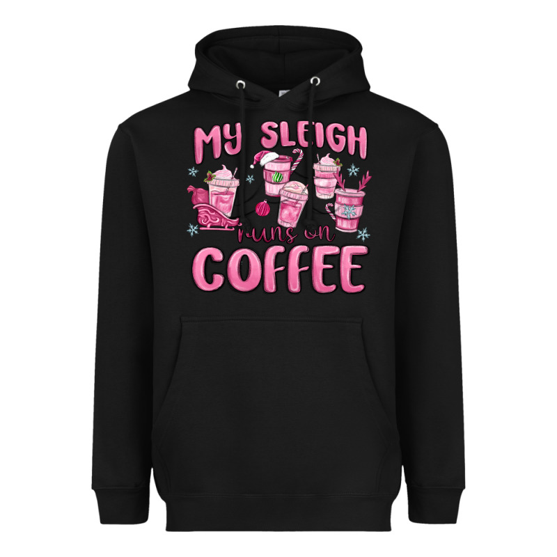My Sleigh Runs On Coffee Heavyweight Hoodie by MaliasSmallBusiness | Teevron