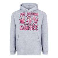 Heather Grey my sleigh runs on coffee Heavyweight Hoodie - MaliasSmallBusiness