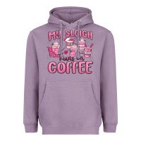 Lavender my sleigh runs on coffee Heavyweight Hoodie - MaliasSmallBusiness